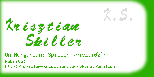 krisztian spiller business card